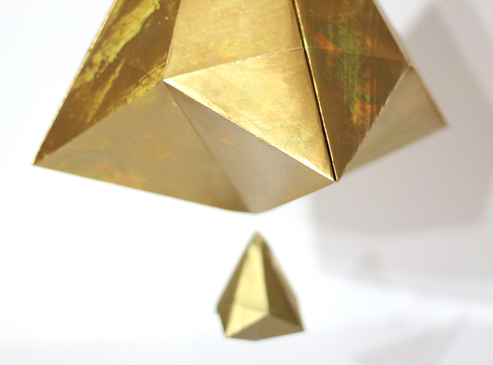 gold paper bell detail