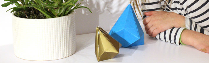 How to make a folded paper bell decoration