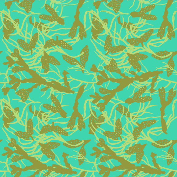 seaweed mingling westcoast fabric design